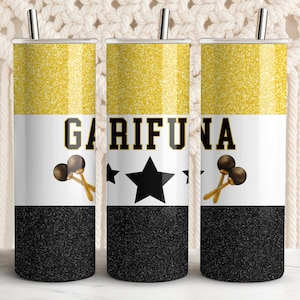 Garifuna Flag 20oz Skinny Tumbler: Heritage Pride