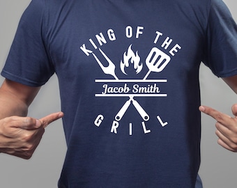 Personalized King of the Grill T-Shirt: Father's Day BBQ Gift