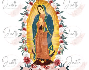 Our Lady of Guadalupe PNG: Latina Mexican Sublimation Design (Digital Download)