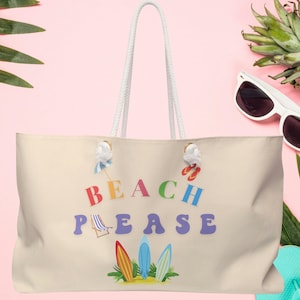 Oversized Canvas Beach Tote Bag: Weekender Style