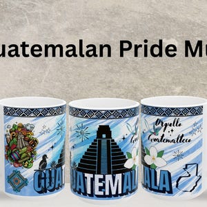 Guatemala Pride Ceramic Mug, Unique Gift for Coffee Lovers, Travel Souvenir, Guatemalan Culture, Chapines Gift, Guatemalan Flag Cup