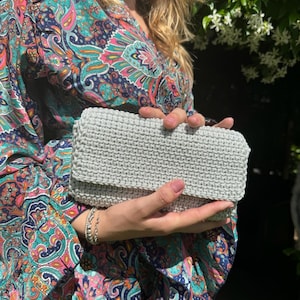 Evening shoulder bag, crochet bag, clutch bag, small bag, handbag, glitter bag, trendy bag, wedding bag