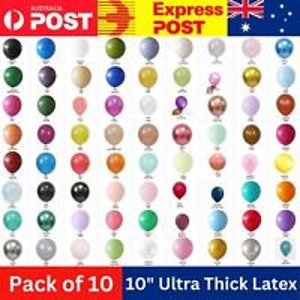 25cm/10" x 10Pcs Ultra Thick Latex Helium Deco Wedding Birthday Party Balloons