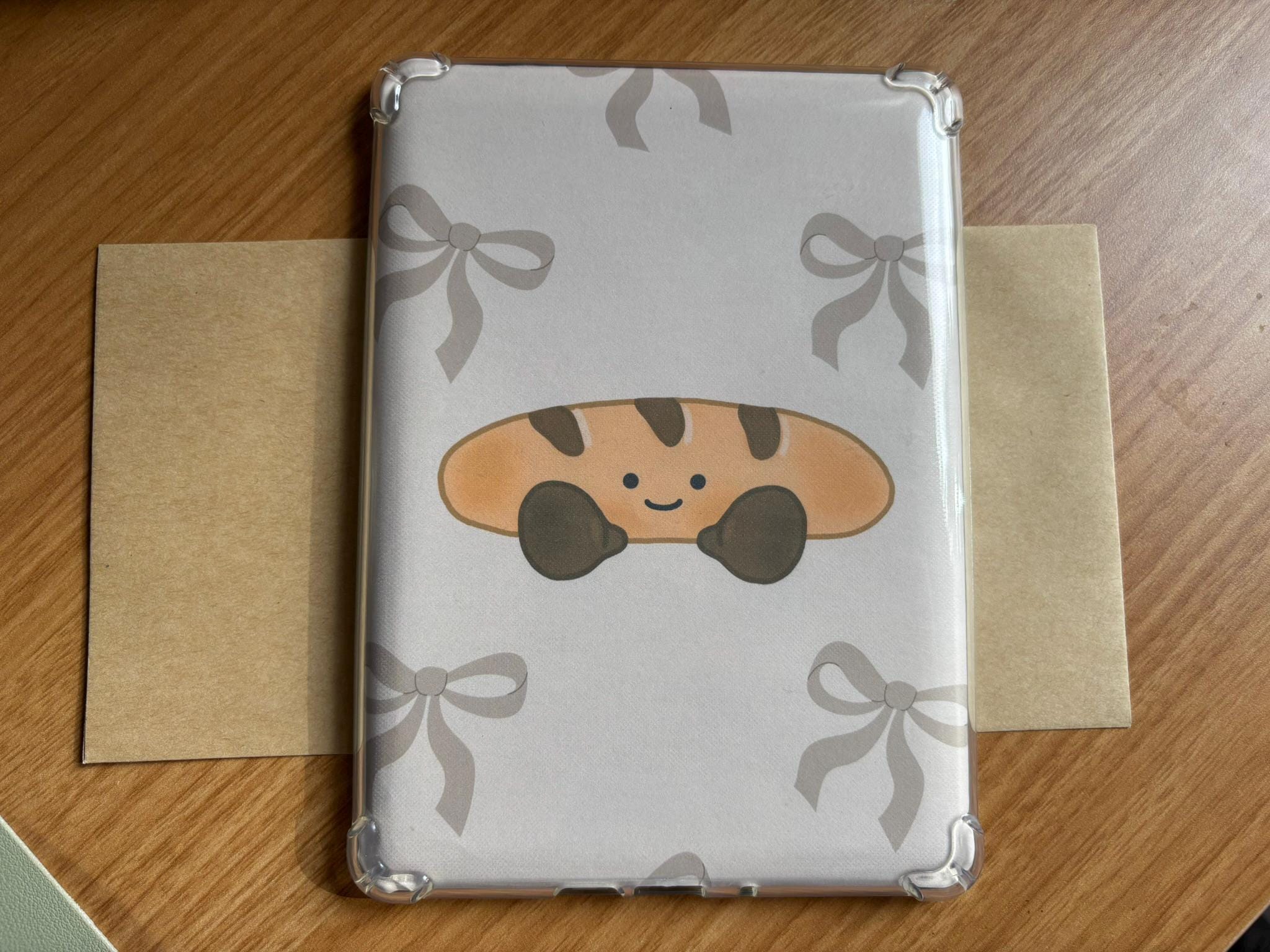 Jellycat Baguette Ereader Insert – Handmade Cute Jellycat Amuseables Kindle, Kobo, Accessory, Aesthetic Clear Case Insert for Book Lovers