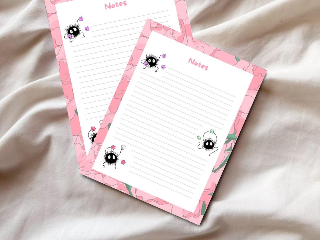 Soot Sprite Notepad – Cute Ghibli-inspired Spirited Away Memo Pad ...