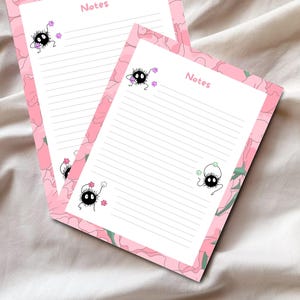 Soot Sprite Notepad – Cute Ghibli-Inspired Spirited Away Memo Pad, Aesthetic Stationery for Anime & Journal Lovers