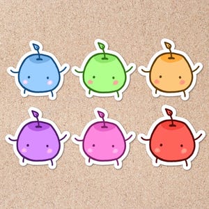 Stardew Valley Junimo Vinyl Aufkleber - Handgezeichneter laminierter Waldgeist Aufkleber, niedlicher Gaming Aufkleber für Laptop, Journal, Telefon, Kindle