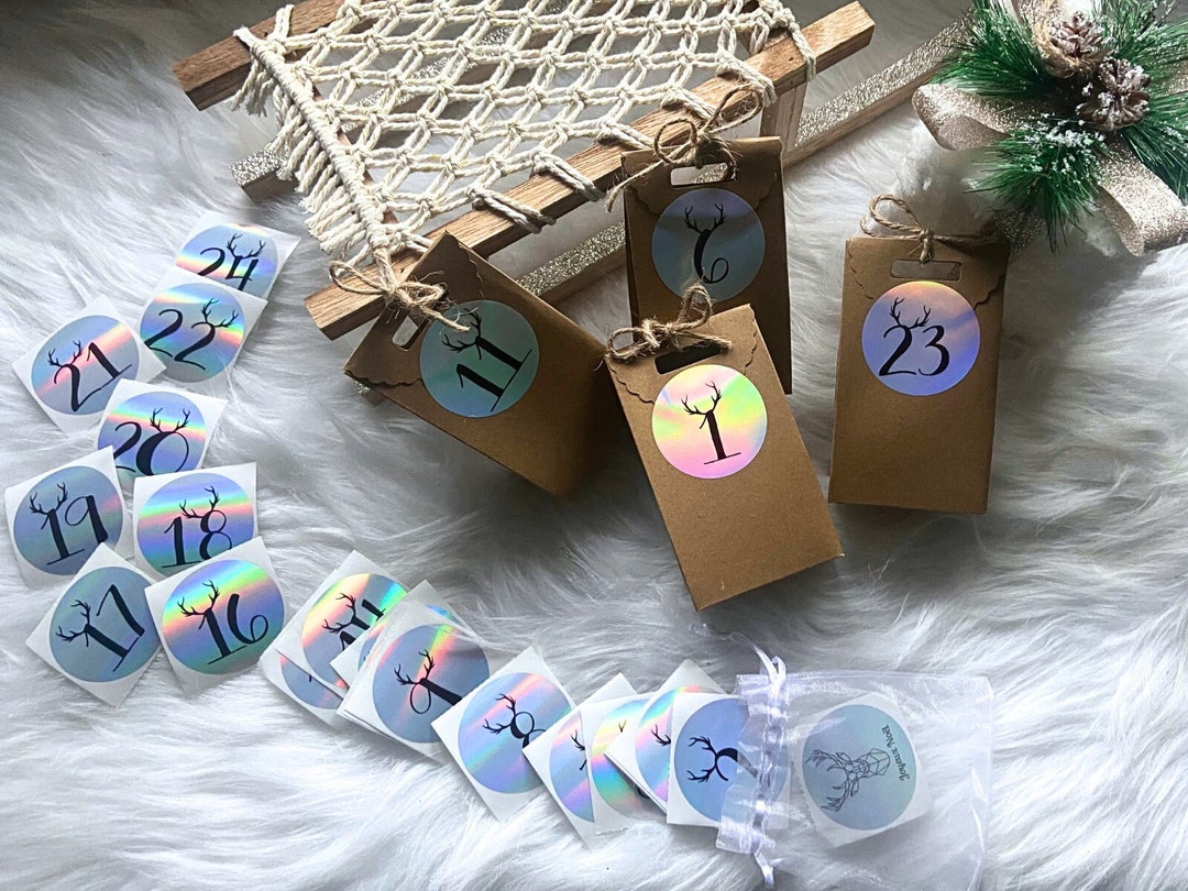 Advent Calendar Kit to Create, DIY Christmas Calendar, 24 Bags and ...