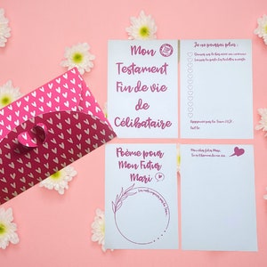 Cartes animations EVJF, Animations EVJF, Cartes 10x15 et enveloppe EVJF, Cadeau future mariée, animations team bride, Team evjf