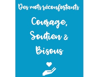 Carte de soutien personnalisable, Carte Des mots réconfortants, Carte de correspondance, Carte à message, Soutenir un proche, Carte postale