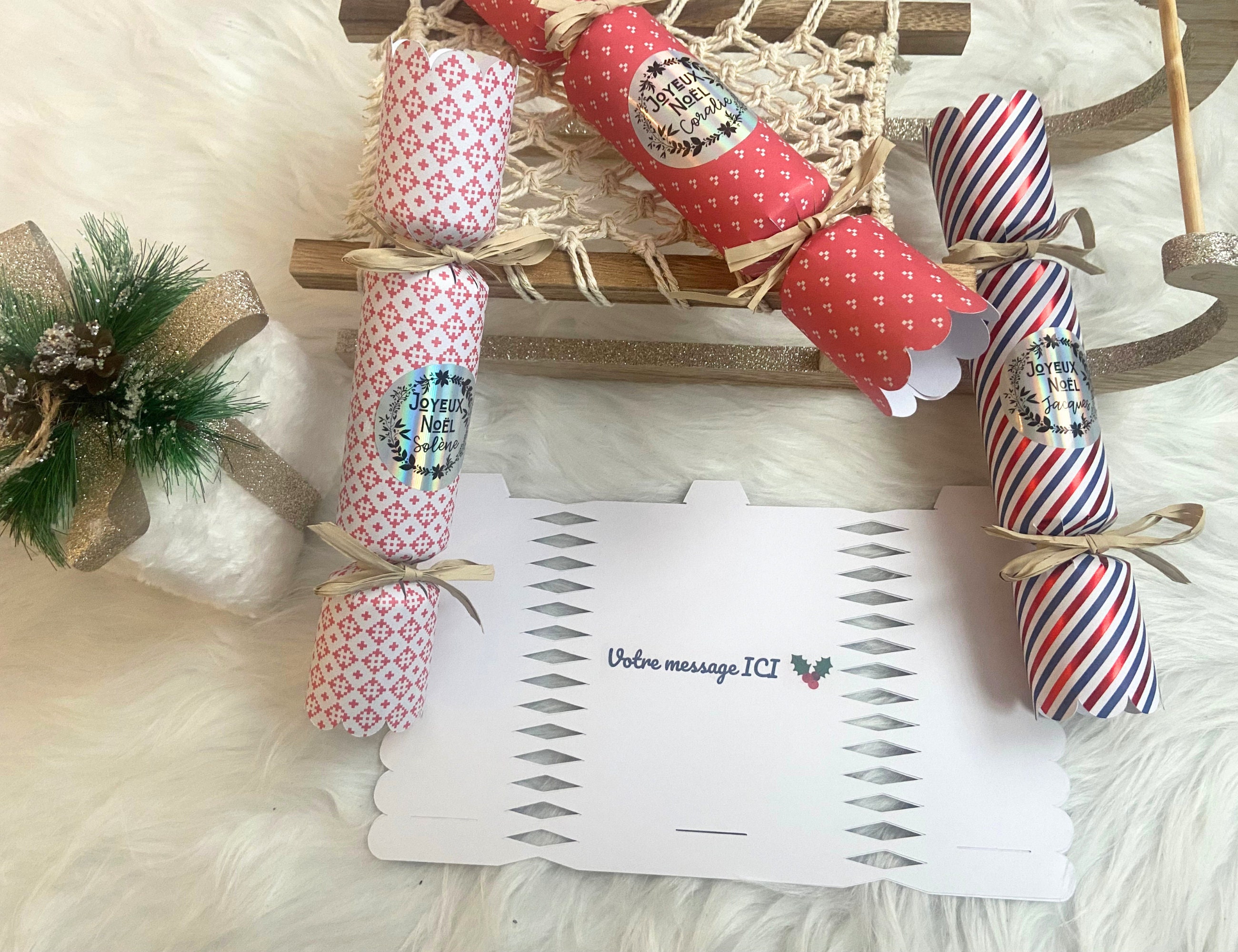 Crackers De Noël - Lot De 24 Pièces Pour Décorer La Table De Fête