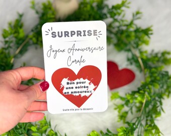 Happy Birthday Scratch Card, Customizable, Surprise Scratch Card, Original Request, Voucher, Make a Wish, Gift Voucher