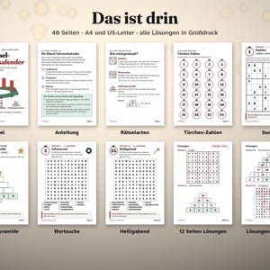 Senioren Weihnachtspaket Großdruck | Bingo, Rätsel-Adventskalender und Mandalas zum Ausdrucken | Seniorenheim & Betreuung | PDF deutsch image 6