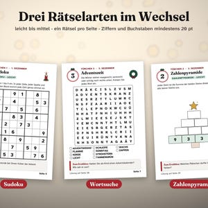 Senioren Weihnachtspaket Großdruck | Bingo, Rätsel-Adventskalender und Mandalas zum Ausdrucken | Seniorenheim & Betreuung | PDF deutsch image 3