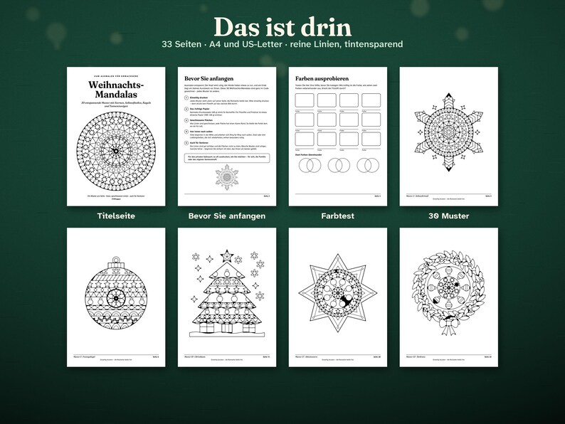 Senioren Weihnachtspaket Großdruck | Bingo, Rätsel-Adventskalender und Mandalas zum Ausdrucken | Seniorenheim & Betreuung | PDF deutsch image 7