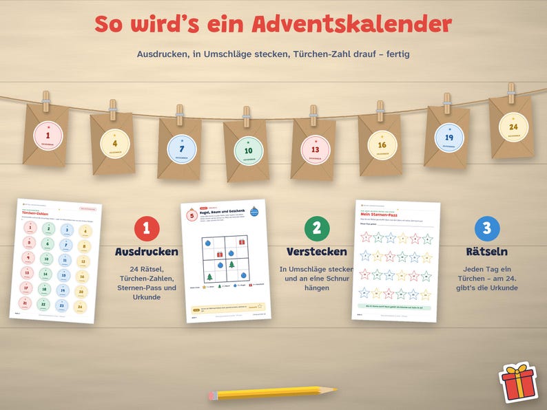 Printable Advent Calendar Puzzles for Kids | 24 Christmas Puzzles: Maze, Sudoku, Word Search | Ages 6–10 | Instant PDF Download image 3