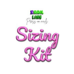 Sizing nail kit press on nails 10 pcs full nail tips size 0-9  | Clear sizing kit | Luxury Fashion Gel Nails | Salon Quality | Xnailline