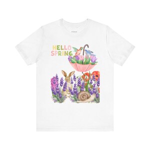 Hello spring floral unisex t-shirt ,cute spring outfit for unisex -spring fashion