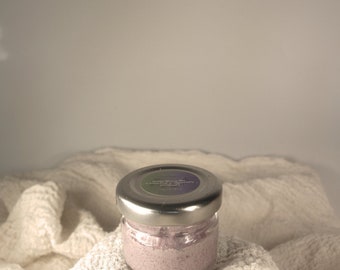 Exfoliante labial de lavanda y romero de Jamaica, Exfoliación labial natural, Exfoliante labial aromaterapéutico, Cuidado labial libre de crueldad animal, Exfoliante labial botánico