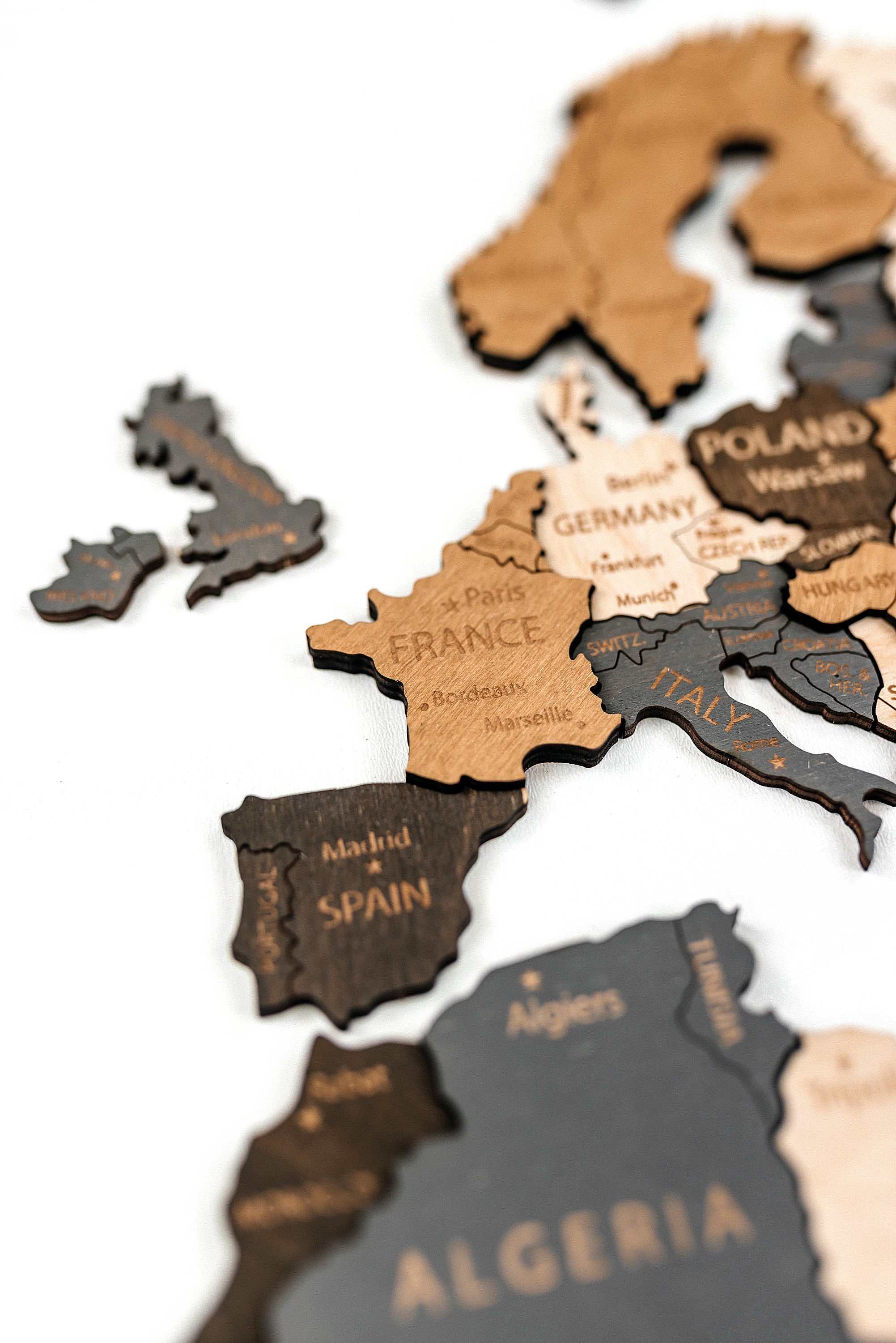 Natural 3D Wood World Map Wood - Il Fullxfull.5506949383 E05n