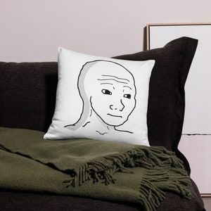 Depressed Sad Troll face MEME | Throw Pillow