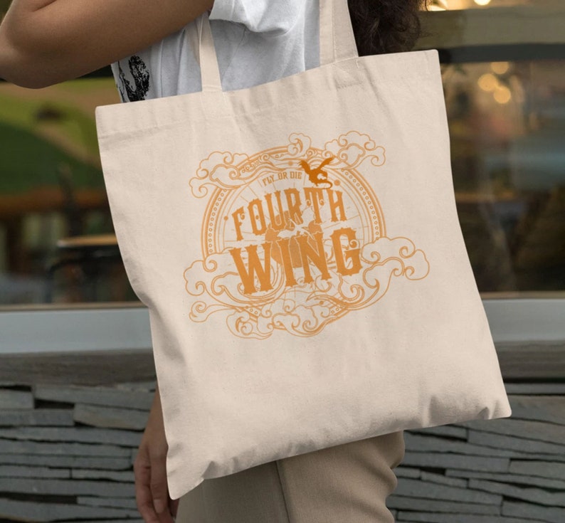 Fourth Wing Tote Bag Basgiath War College Canvas Tote Bag Etsy