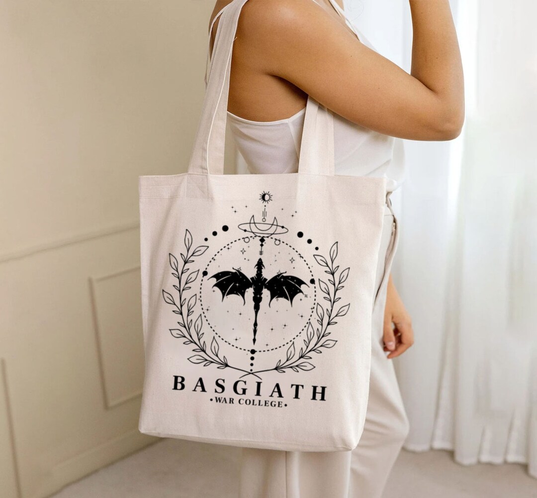 Fourth Wing Tote Bag Basgiath War College Canvas Tote Bag Etsy
