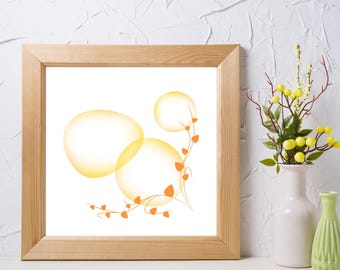 Bubble Digital Art, Printable Wall Art, Instant Download, Home Decor.