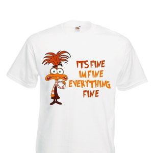 Disney It's fine I am fine everything fine T-Shirt Anxiety emotions, Disney Carton Disney Lover Disney Feelings Adults Kids Tee Top