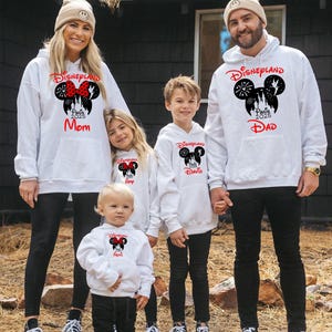 Printed Personalized Disney Paris 2025 Hoodie, Mickey Minnie Family Matching  2025 Unisex Adults&#39; Kids top