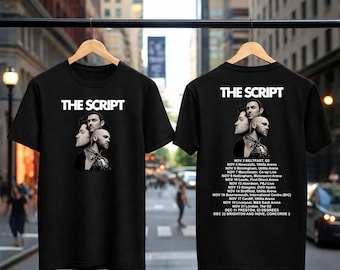 The Script T Shirt, The Script Inspired Top, The Script UK Tour Tee Top, Man in The Arena UK Tour 2026, Music Fans Top, 90s Music Gift Tee