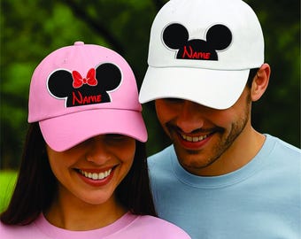 Personalized Disneyland Paris Baseball Cap, Your Name Mickey, Minnie Mouse Disney Tour Cap