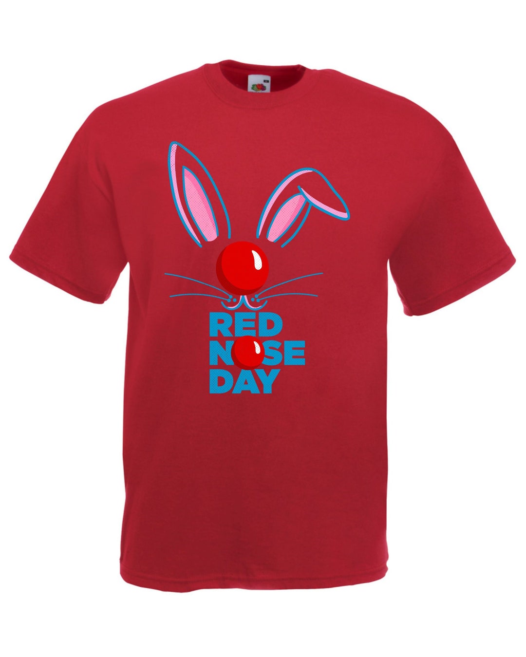 Rabbit Red Nose Day 2024 Comic Relief Tshirt Cartoon UK Tee Top Etsy