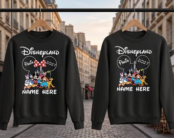 Personalised Disneyland Paris 2027 Jumper, Disney Family Matching Jumper, Disney Family Vacation 2027 Kids Adults Unisex Tee Top