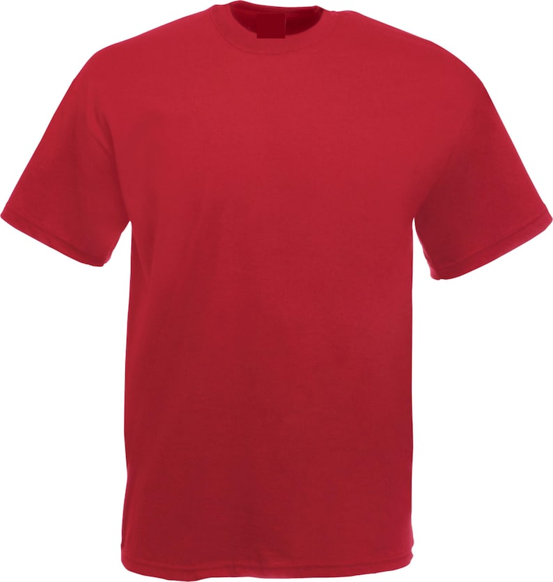 K&ouml;nnte beinhalten: Ein einfarbiges rotes T-Shirt mit kurzen &Auml;rmeln. Das Shirt hat einen Rundhalsausschnitt und ein schlichtes, l&auml;ssiges Design. Der Stoff scheint weich und bequem zu sein. Das T-Shirt ist in einem leuchtenden Rot gehalten.