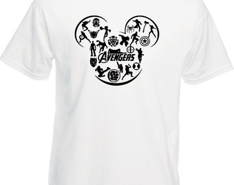 Mickey Head Disney Avengers T-Shirt, Avengers Fan Shirt, Mickey Mouse Avengers Shirt, DC Marvels Lovers Unisex Adults Kids Gift Tee Top