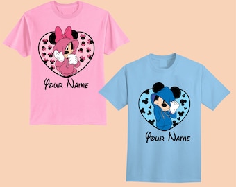 Maglietta personalizzata Topolino e Minnie