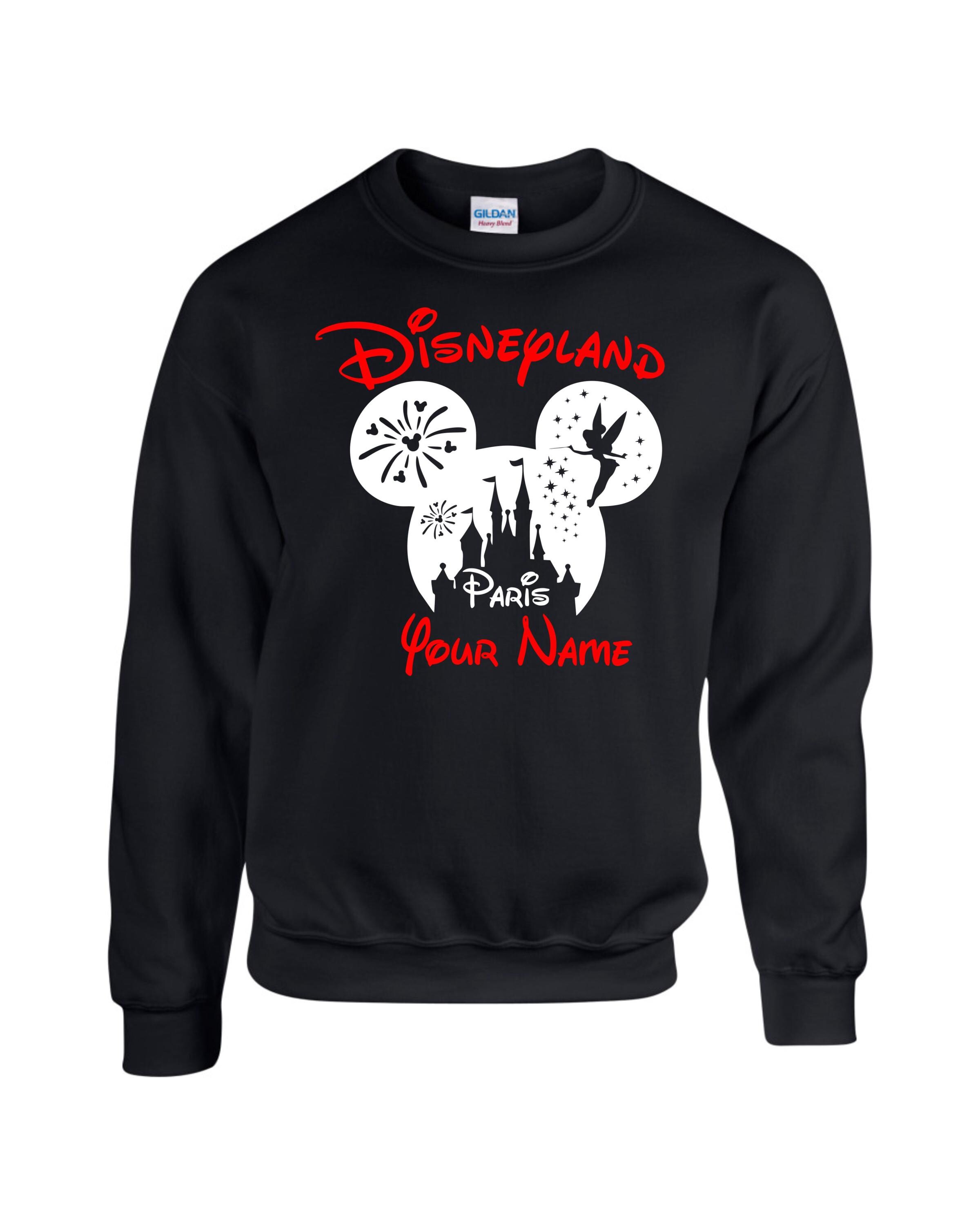 Printed Personalized Disneyland  Paris Sweatshirt Mickey Minnie Family Matching 2025 Disneyland Trip Unisex Adults' kids top