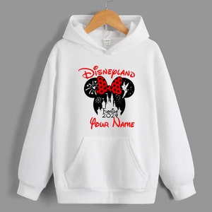 Printed Personalized Disneyland Florida 2025 Hoodie, Mickey Minnie Family Matching  Disneyland Trip Unisex Adults&#39; kids top