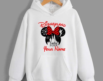 Sudadera con capucha personalizada impresa de Disneyland Florida 2024, camiseta para niños de Mickey Minnie Family Matching Disneyland Trip Unisex para adultos