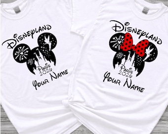 Personalised Disneyland Paris 2026 Family T-Shirt, Group Family Holiday Vacation, Mickey And Friends Custom Name shirt, Unisex Kids Tee Top