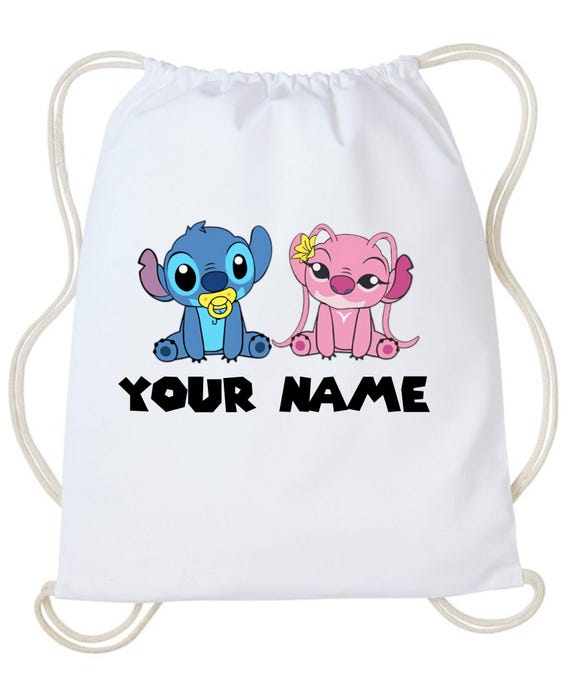 Sac De Gym Personnalisé My STITCHERY – Broderie Nom + Motif, Coton, 12L, 85g, Cordon De Serrage, Cadeau Enfant