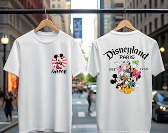 Personalized Disneyland Paris T-Shirt, Mickey and Minnie Mouse Family Trip Tee