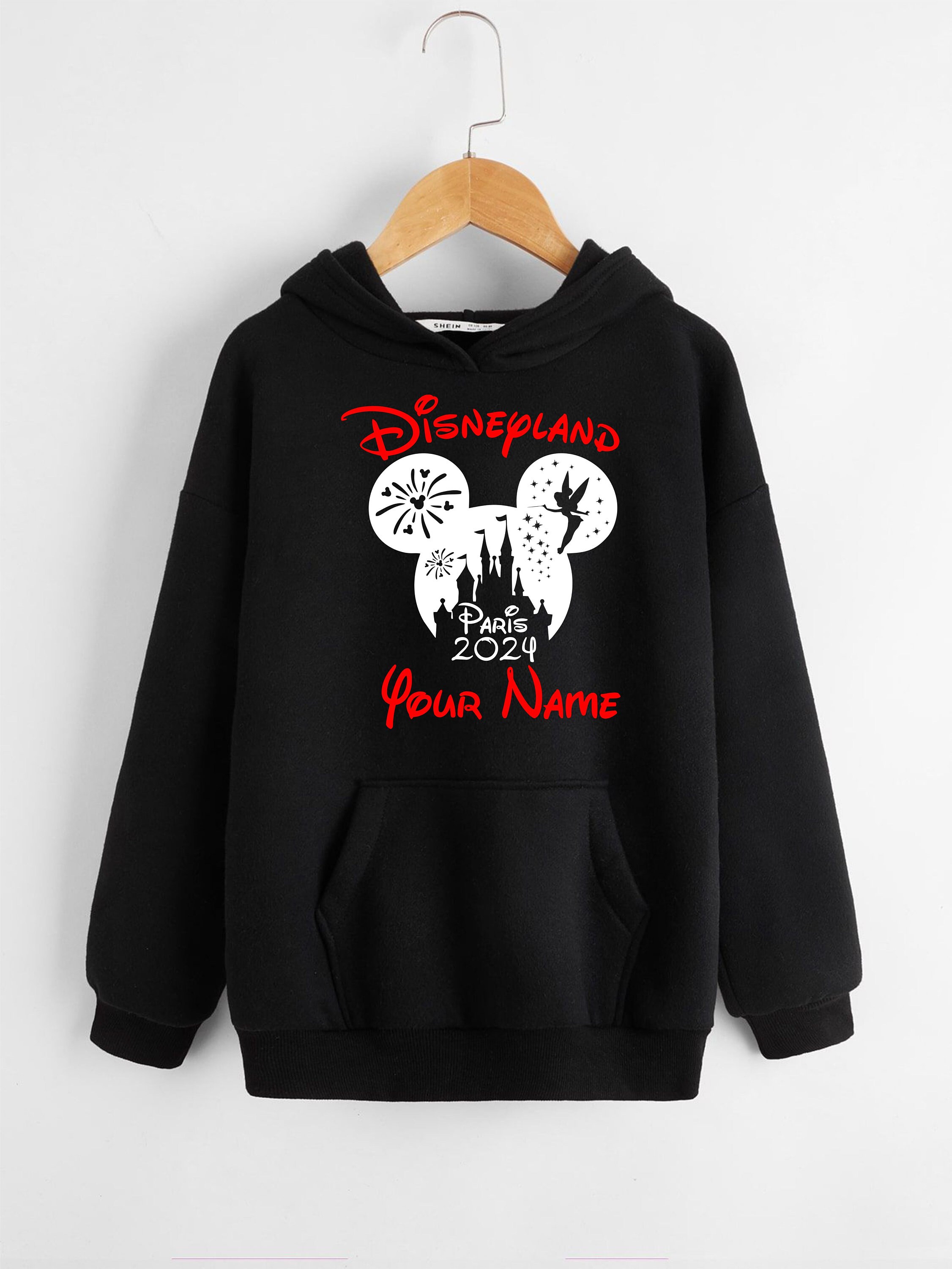 Printed Personalized Disneyland Paris 2025 Hoodie, Mickey Minnie Family