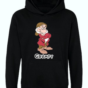 Grumpy Hoodie, Grumpy Dwarf Funny Hood, I&#39;m Grumpy, Gift for Him/Her, Cartoon lovers Unisex Adults Kids Hood Top
