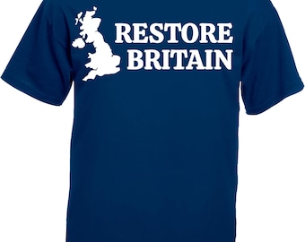 Restore Britain Graphic Tee, United Kingdom Pride Shirt, Gift for British History Fans, England Scotland Wales UK Tee