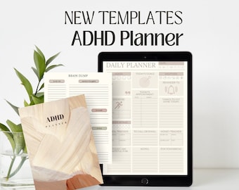 Planer ADHD do druku na rok 2026 | Przyjazny dla osób neuroatypowych dzienny i tygodniowy planer | Koncentracja, blokowanie czasu, produktywność (PDF)