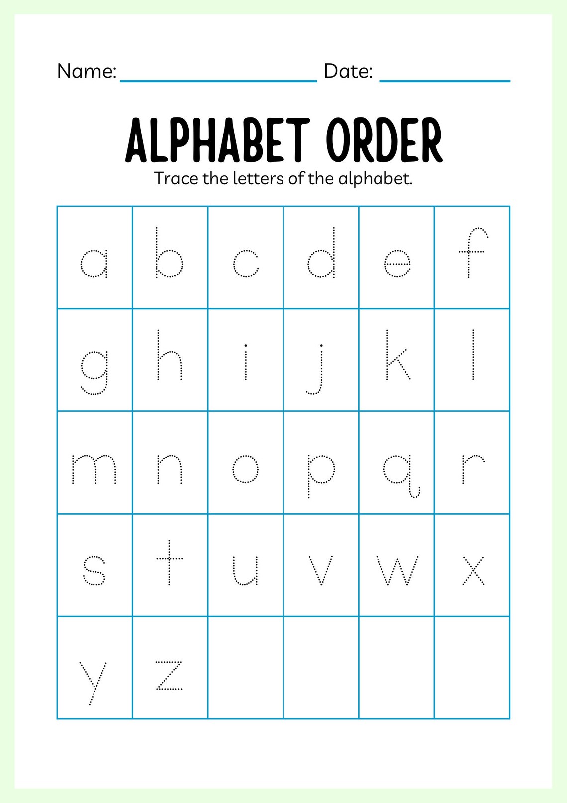 Alphabet Worksheet for Kids Montessori Abcs Worksheets for Toddler