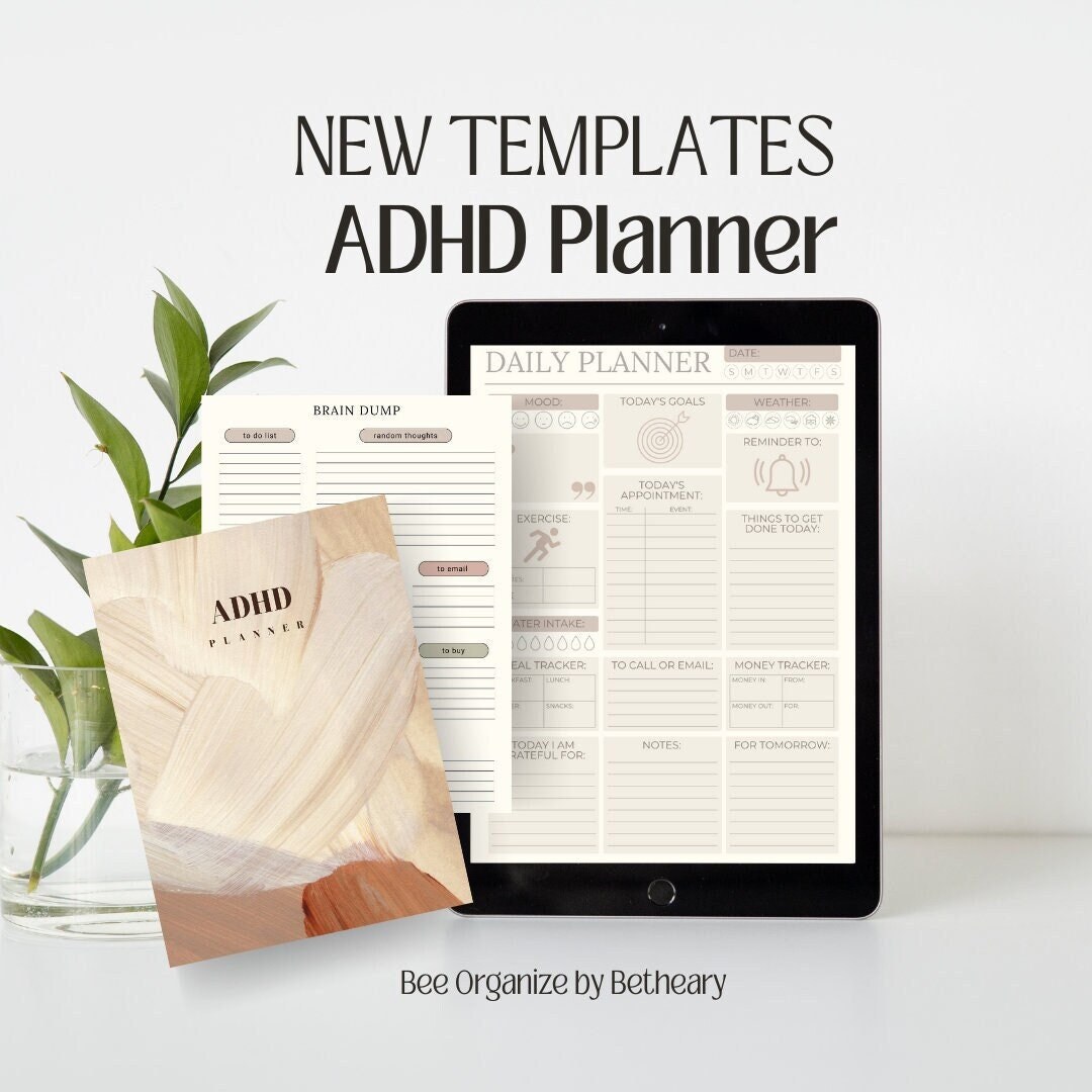 2026 ADHD Printable Planner | Neurodivergent Friendly Daily Weekly ...