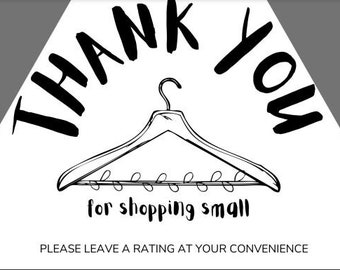 Thank You For Shopping Small Business 4x6 Thermal Sticker Label Downloadable Hanger Plant Reseller Rating Poshmark Ebay POD